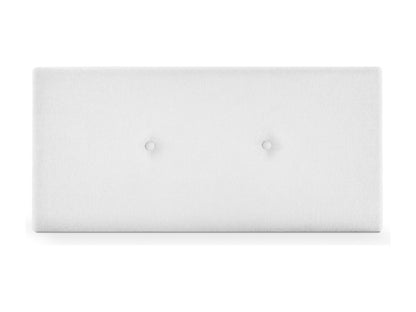 Smooth fabric headboard with buttons, 90x50cm, for 80/90cm beds - White