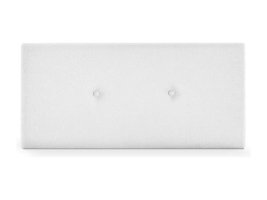 Smooth fabric headboard with buttons, 90x50cm, for 80/90cm beds - White