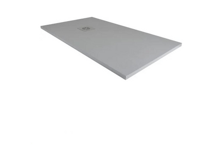 Shower tray 75x175 cm Extra Thin Line Dark Grey RAL 7005 in Synthetic Resin and Marble Powder with Free Drain