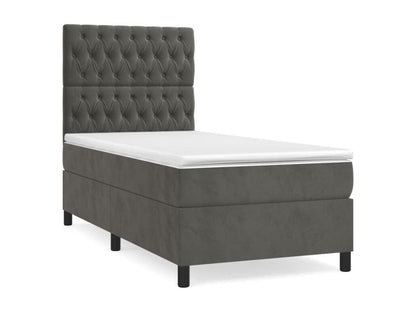 Bed base with mattress, Dark Grey, 100x200
