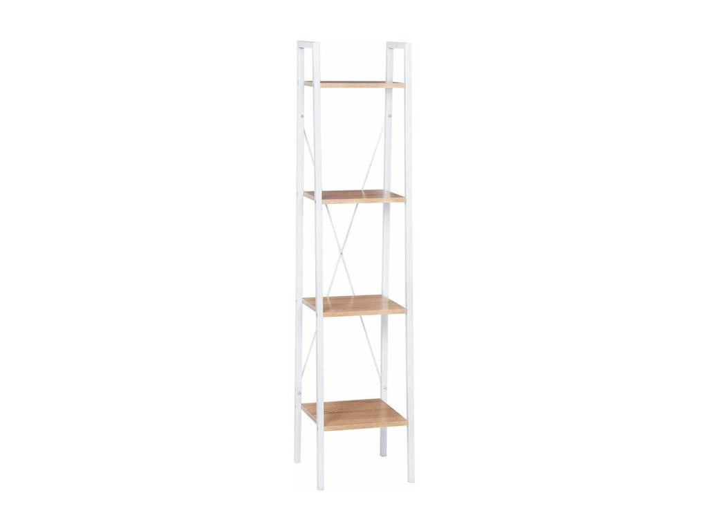 White metal freestanding shelf 34x35x148 cm 19 0000586