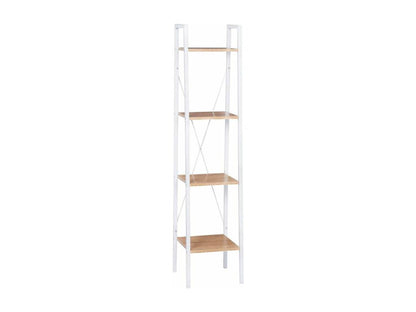 White metal freestanding shelf 34x35x148 cm 19 0000586