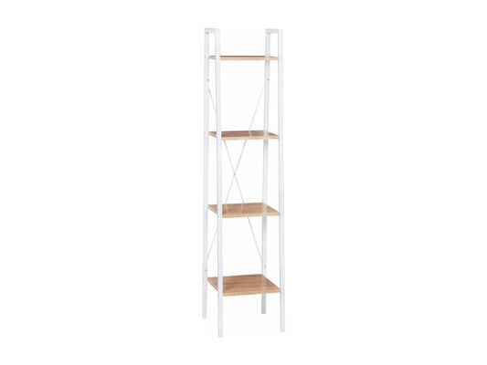 White metal freestanding shelf 34x35x148 cm 19 0000586