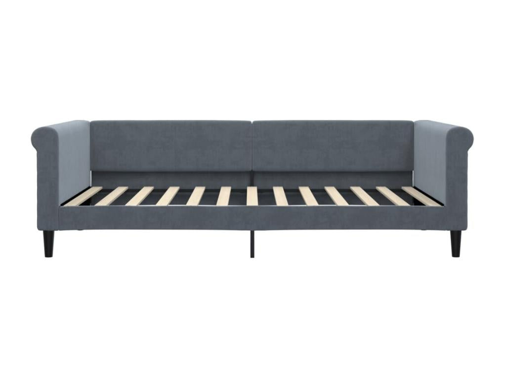 Daybed with pull-out bed, dark grey, 100x200 cm, mattress not included