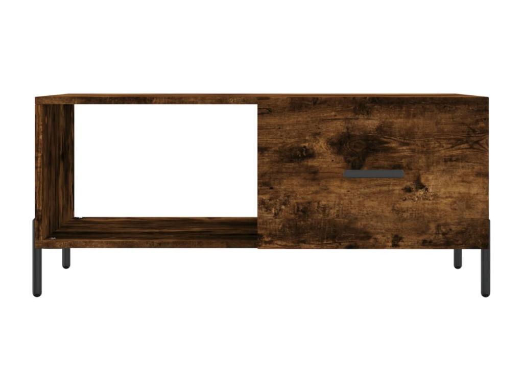 Smoked oak coffee table, 90x50x40 cm, engineered wood