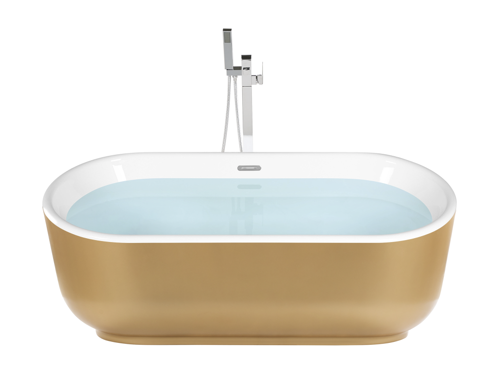 Freestanding bathtub 170 cm x 80 cm Gold