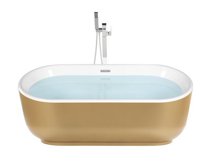 Freestanding bathtub 170 cm x 80 cm Gold