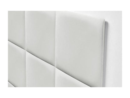 Upholstered headboard in high-quality velvet, Dekona, composed of interchangeable self-adhesive panels, white, 80 cm