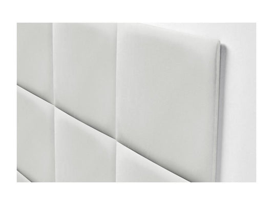 Upholstered headboard in high-quality velvet, Dekona, composed of interchangeable self-adhesive panels, white, 80 cm