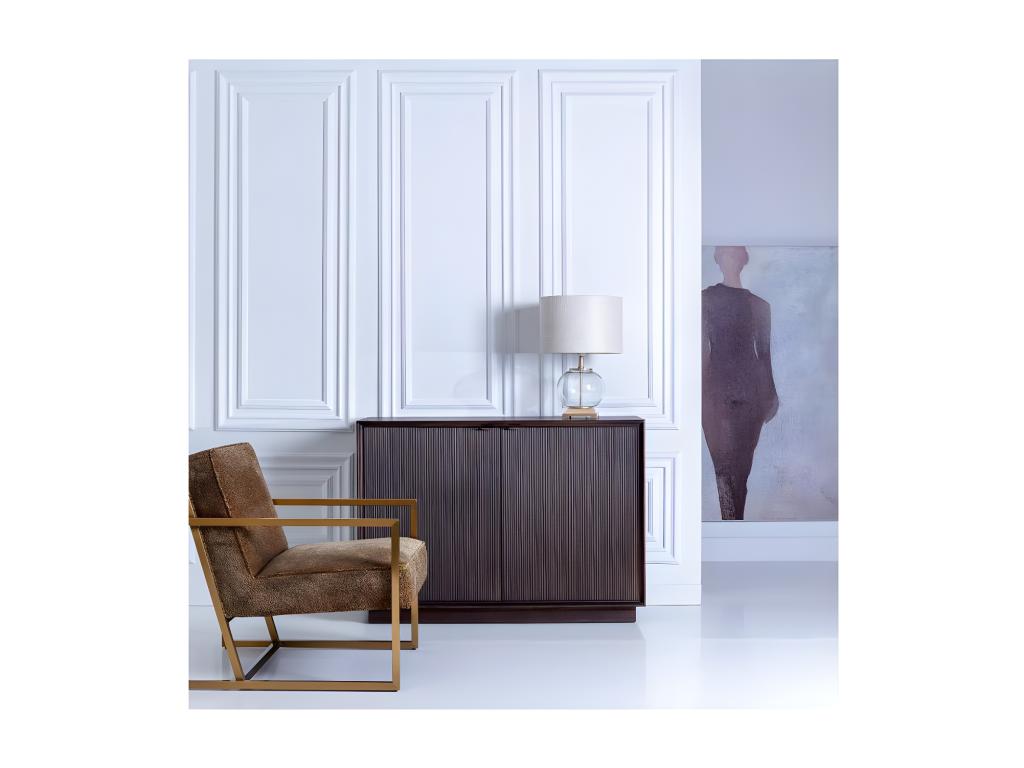 2-door sideboard in dark brown wood -