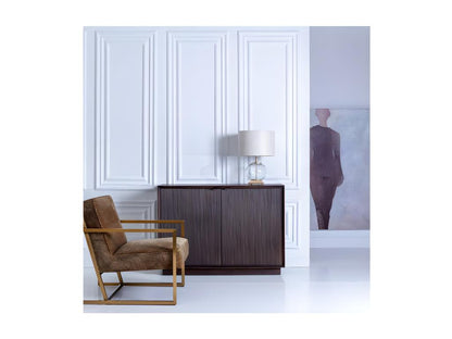 2-door sideboard in dark brown wood -