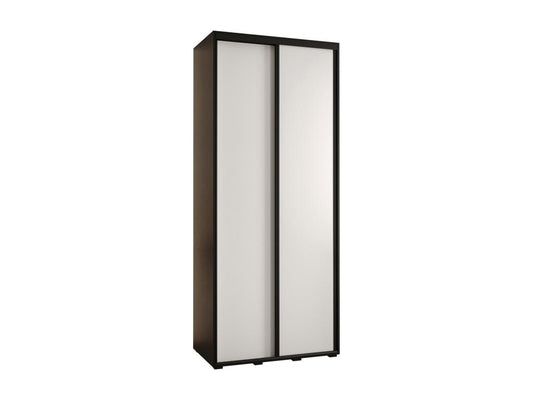 Wardrobe 1 with Sliding Doors 235.2/110/60 2 Doors Black/White/Black