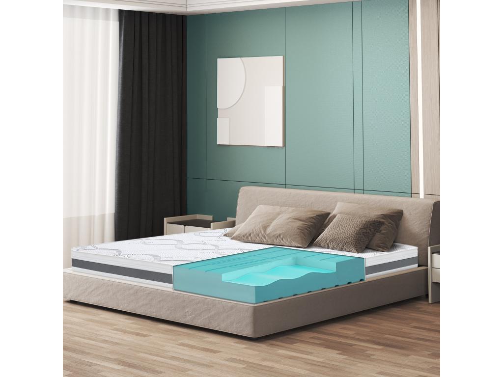 Double Mattress 150x200 with Memory Foam - Premium Quality - Height 16 cm - Made in Italy