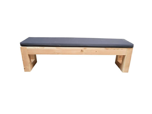 Garden bench 200Lx45Hx38D cm with cushion