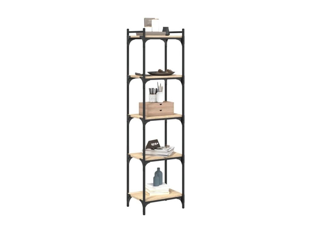 5-tier oak bookcase 40x30x154