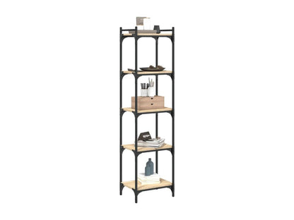 5-tier oak bookcase 40x30x154