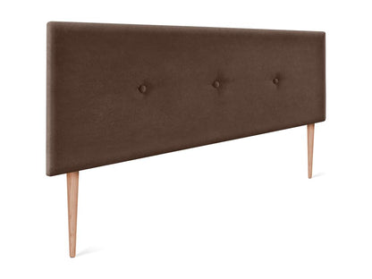 Aqualine smooth fabric headboard with buttons, 150x105cm, with legs, for 150cm beds - Brown