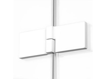 Left-hand pivoting shower enclosure 120x70cm, white, front access