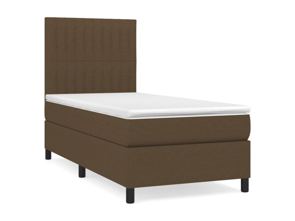 Bed base with dark brown mattress 90x200