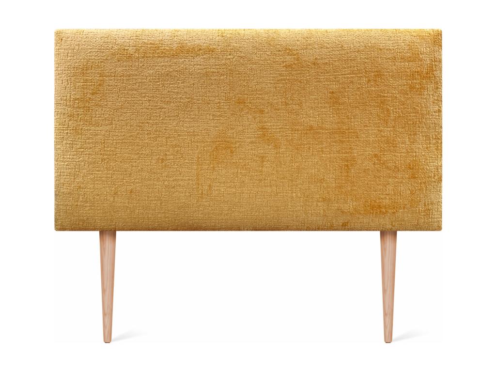 Natural wool headboard 110x105cm with bed legs 105/110 - Mustard